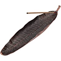 MengH-SHOP Porta-Inciensos Soporte de Incienso en Forma de Hoja 26cm de Largo Quemador de Incienso de Aleación para…
